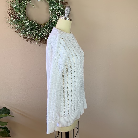 Michael Kors White Cable Knit Sweater - Size M - Picture 4 of 11